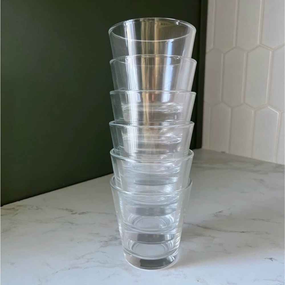 Set of 6 Clear Cocktail Glasses